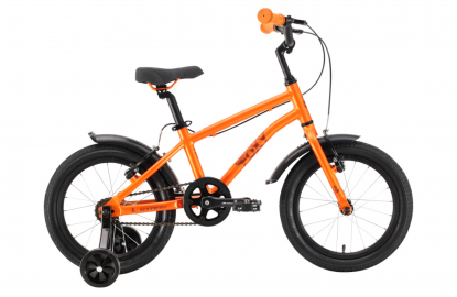 16" Велосипед Stark'24 Foxy Boy, рама алюминий, оранжевый/черный